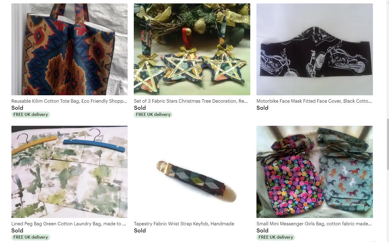 items sold from Solstice Days Etsy shop